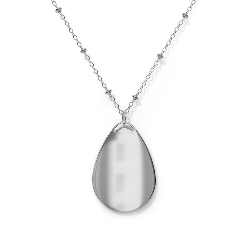 Mama Oval Necklace — Floral Script Pendant for Mom, Mother's Day Gift