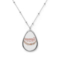 Mama Oval Necklace — Floral Script Pendant for Mom, Mother's Day Gift