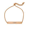 Engravable Adjustable Bar Bracelet — Personalized Name/Date ID Bracelet