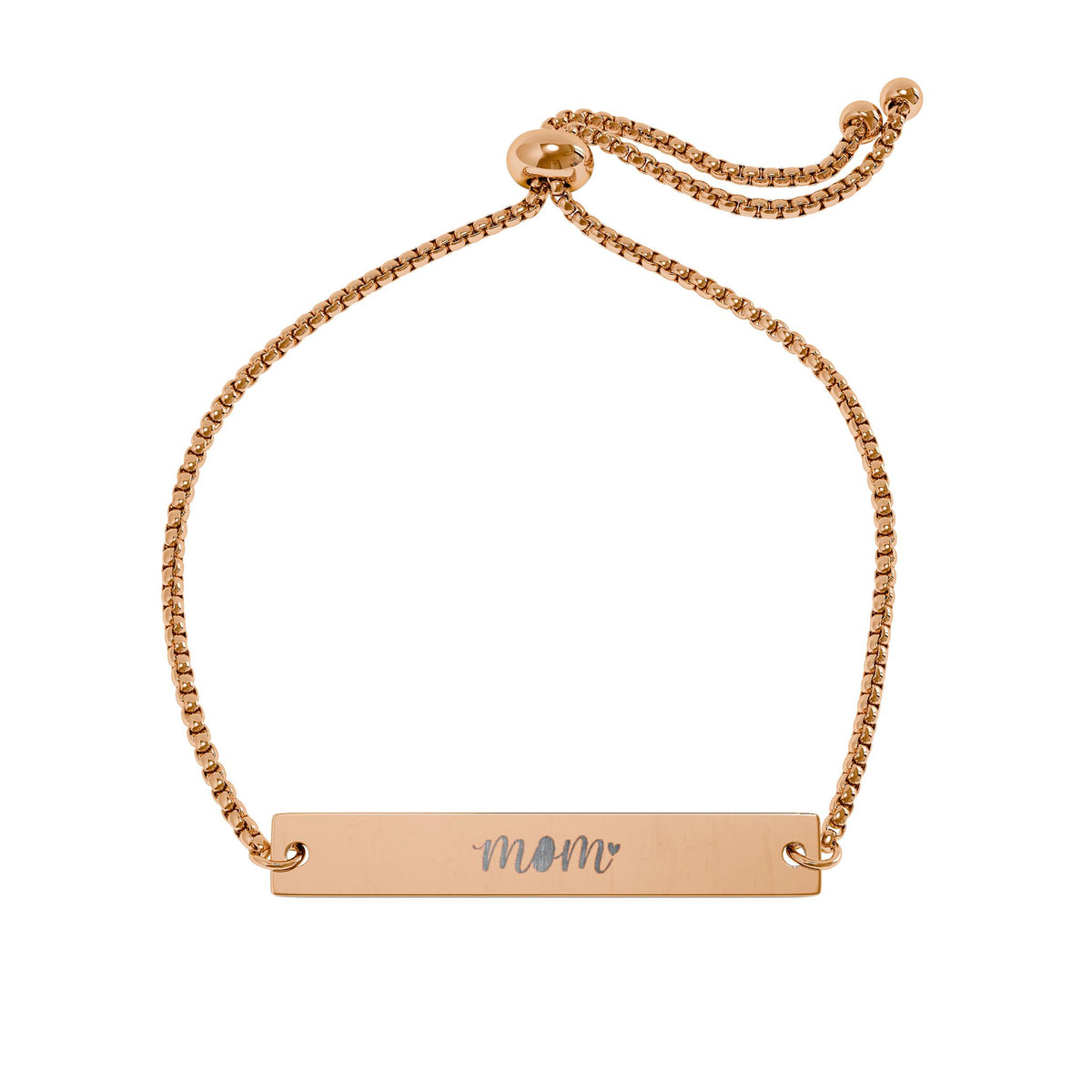 Engravable Adjustable Bar Bracelet — Personalized Name/Date ID Bracelet