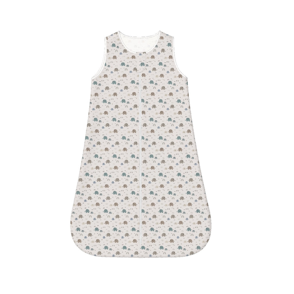 Sleeveless Baby Sleep Sack-Elephant Print