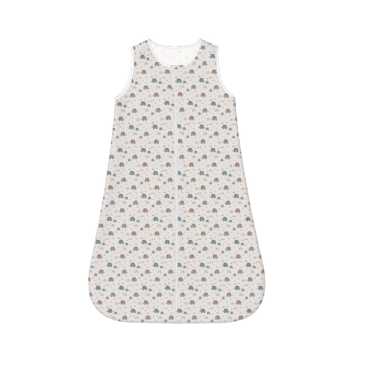 Sleeveless Baby Sleep Sack-Elephant Print
