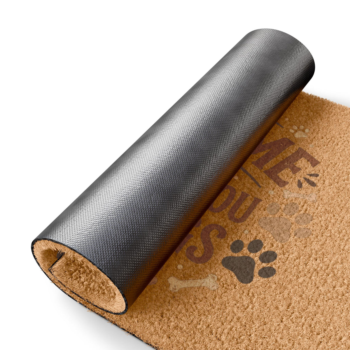 Doormat — "Welcome We Hope You Like Dogs" Paw Print Coir Welcome Mat