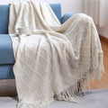 Cozy Diamond Knit Throw Blanket