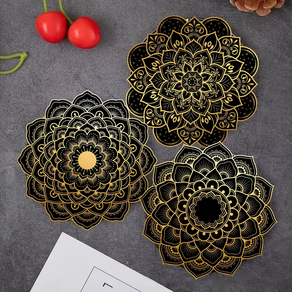 Mandala Wooden Coaster Set
