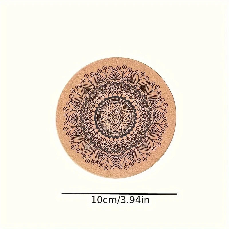 Mandala Wooden Coaster Set