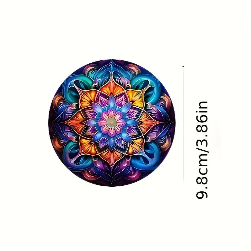 Mandala Wooden Coaster Set