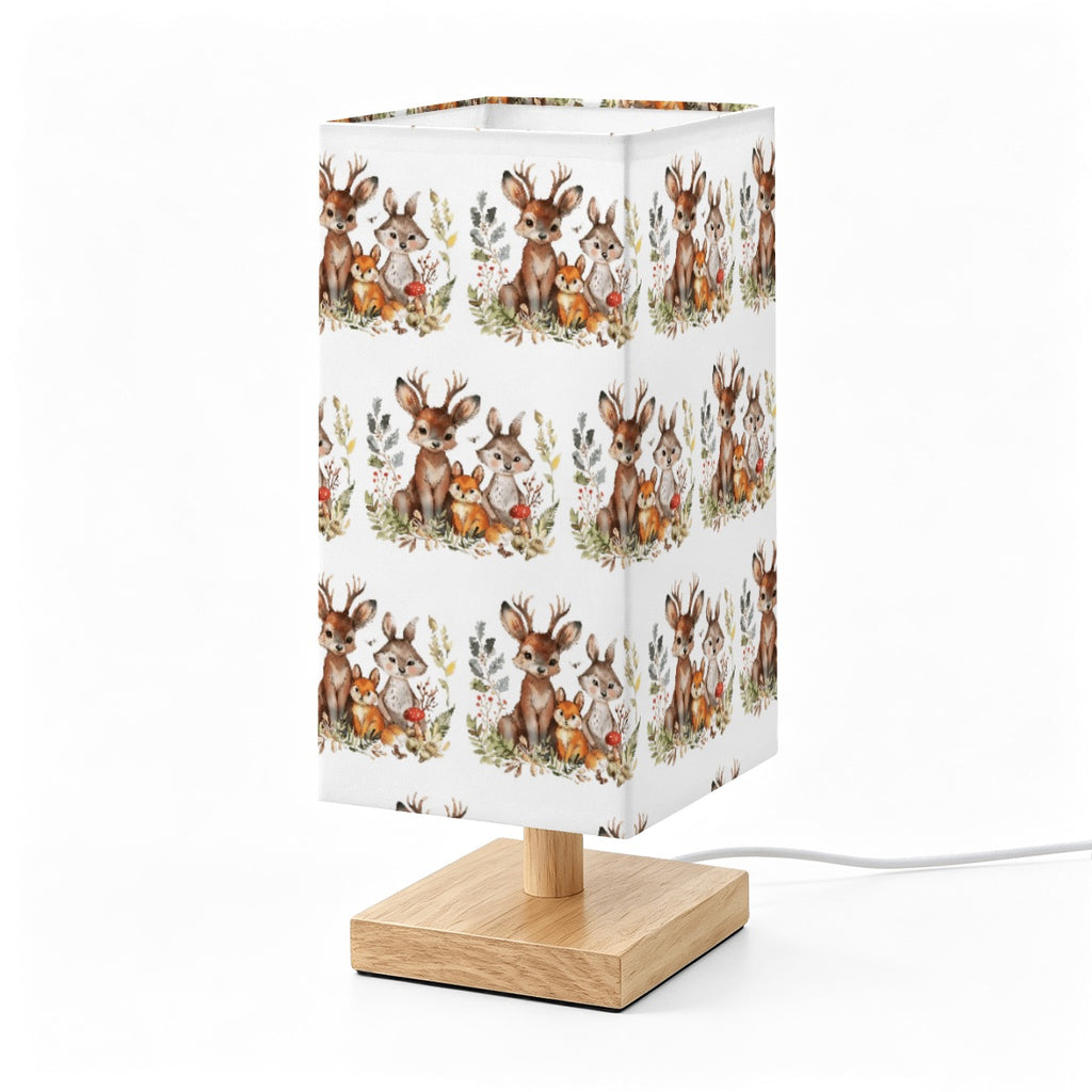 Large Square Table Lamp- Woodland