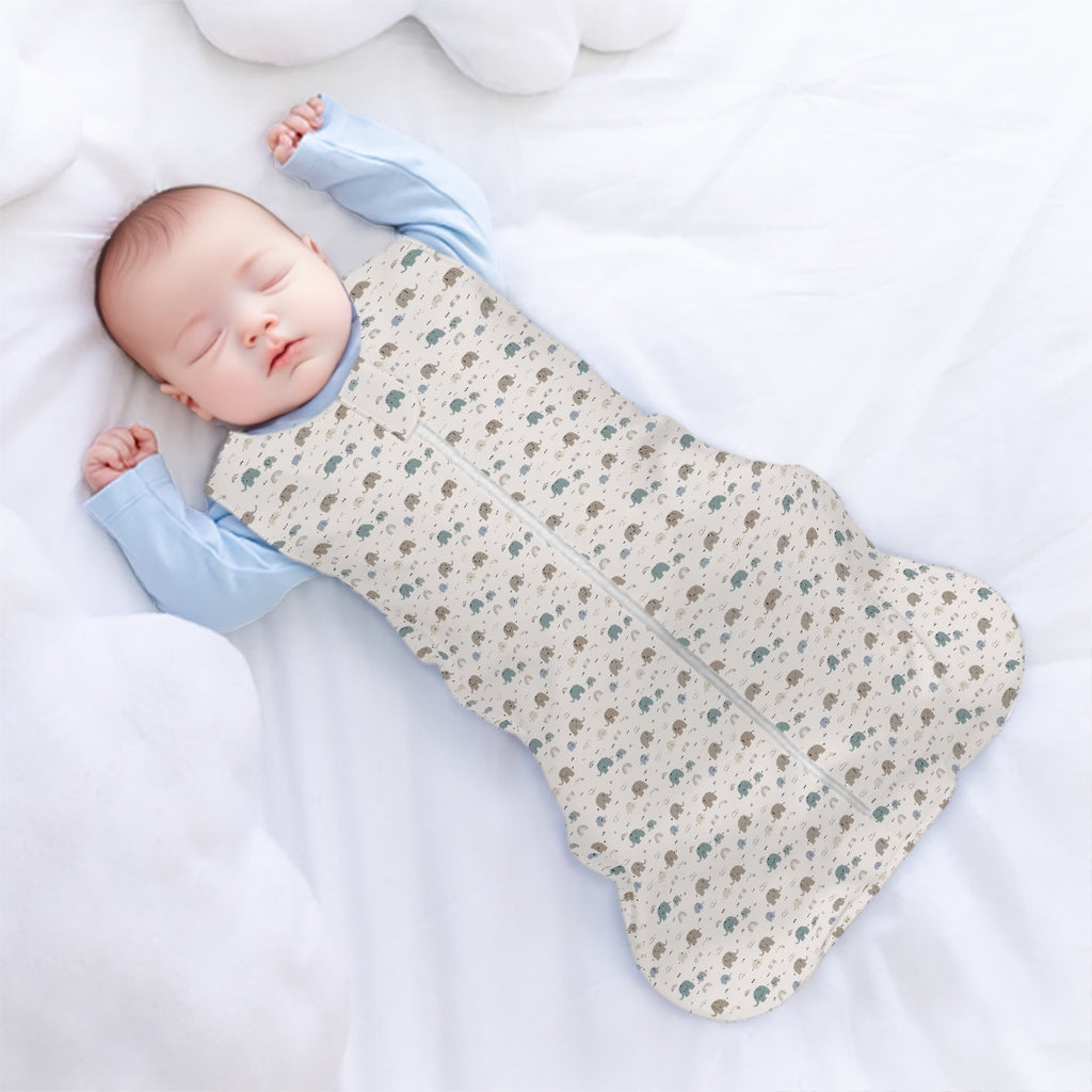 Sleeveless Baby Sleep Sack-Elephant Print